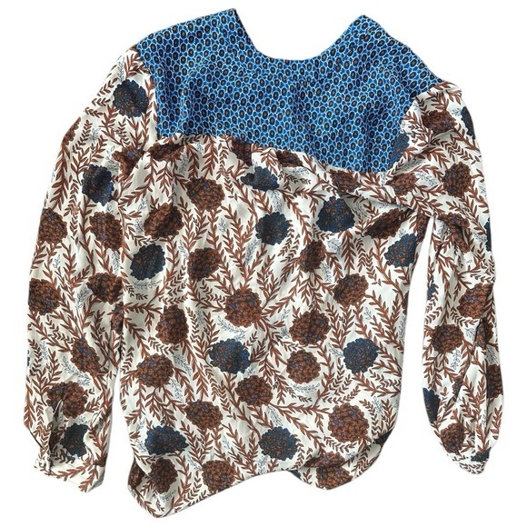 Daniel Rainn Boho Floral Wrap Blouse Size S‎ Long Sleeve V-Neck Lightweight Top - Picture 2 of 4